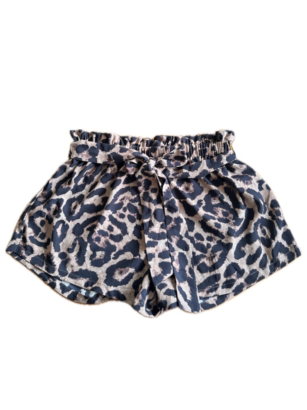 Women's Leopard Print Tie-Waist Shorts